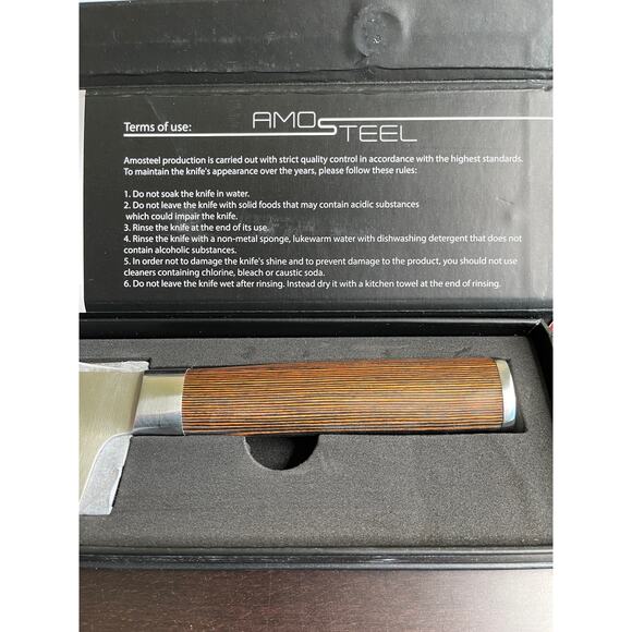 Amo Steel Chef's Knife 8" Blade - Picture 5 of 5